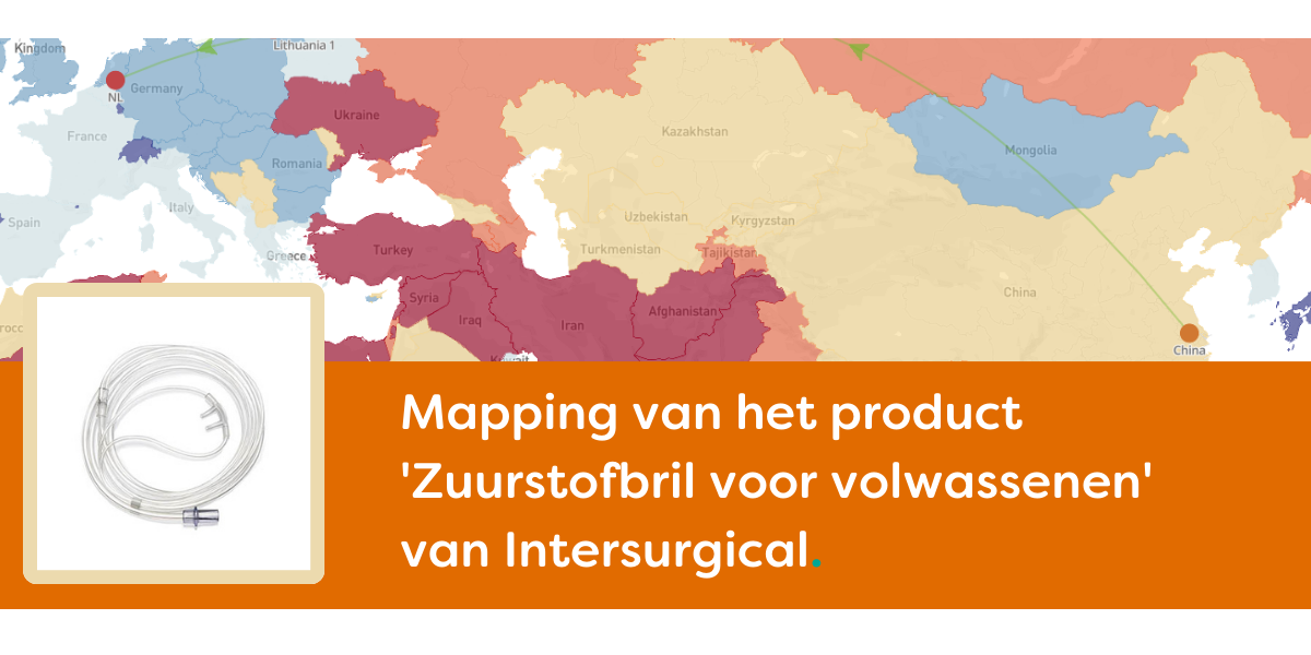 Mapping van het product 'Zuurstofbril voor volwassenen' van Intersurgical